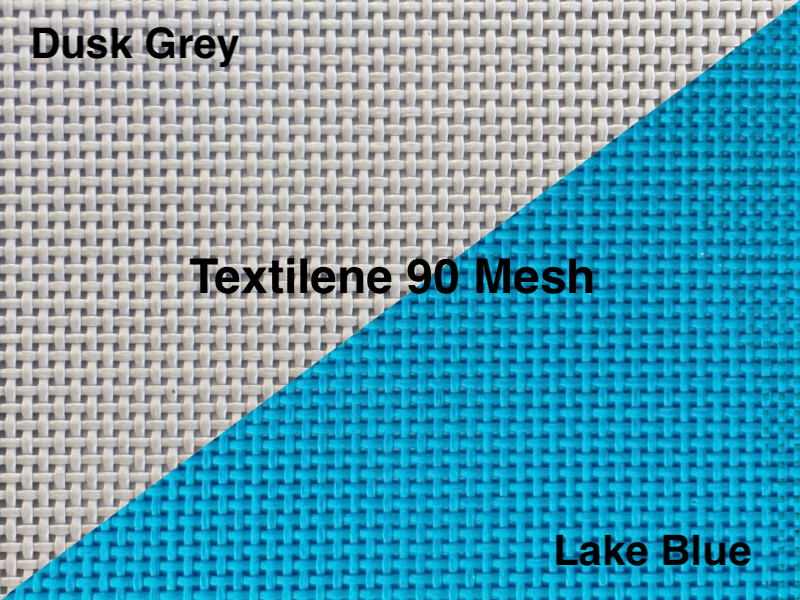 Made with premium PVC coated 1000 denier Polyester Textilene 90 mesh, in your choice of color and thread type.