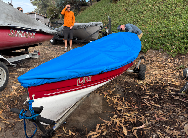 14' Whitehall by Gig harbor Boat Works Top Cover made in America by skilled artisans at SLO Sail and Canvas. All of our covers are patterned from the actual boats they are designed to fit. This make for a better, higher quality product.