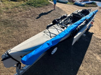 Hobie Mirage Tandem Island Mast and Furled Sailbag - Zippered. Shown in Polyester Royal Blue. 