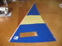 Custom Hobie Getaway Jib by SLO Sail and Canvas. Made from Dimension Polyant 5.6oz sailcloth. Replaces Hobie Part # 37992072