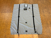 Nacra F18 Infusion Textilene 90 Mesh trampoline from SLO Sail and Canvas - hand made in San Luis Obispo California USA! SLO Sail and Canvas pounds each quality trampoline Spur Grommet by hand. All trampolines made by SLO Sail and Canvas are custom tailored to fit your particular boat perfectly.