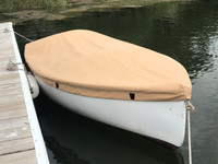 Keep your Dyer Dink dinghy free of leaves and dirt with a quality Top Deck Cover - made in San Luis Obispo California USA by SLO Sail and Canvas. 