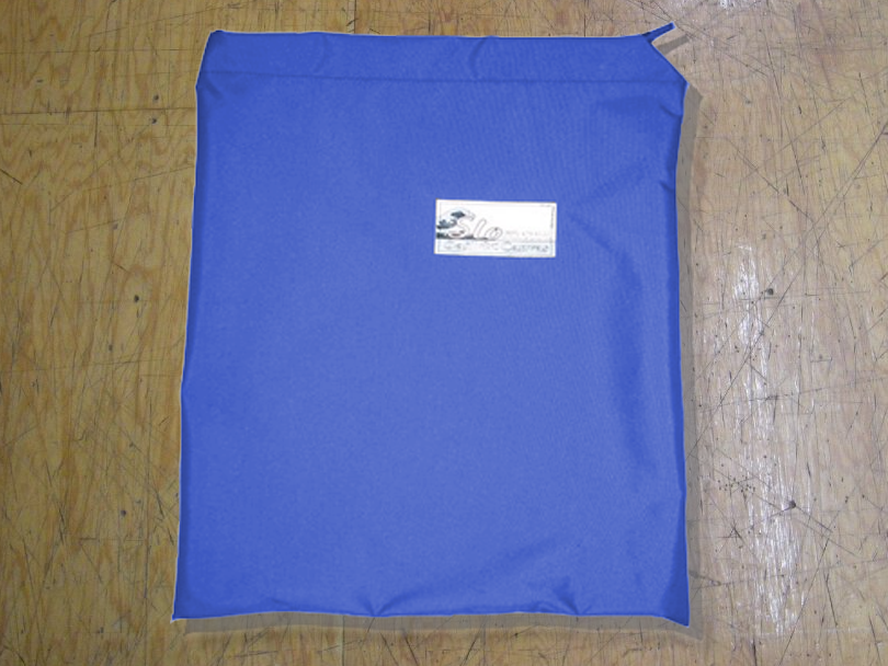 Folded Sail Bag made in America by skilled artisans at SLO Sail and Canvas. Shown in Polyester Royal Blue.