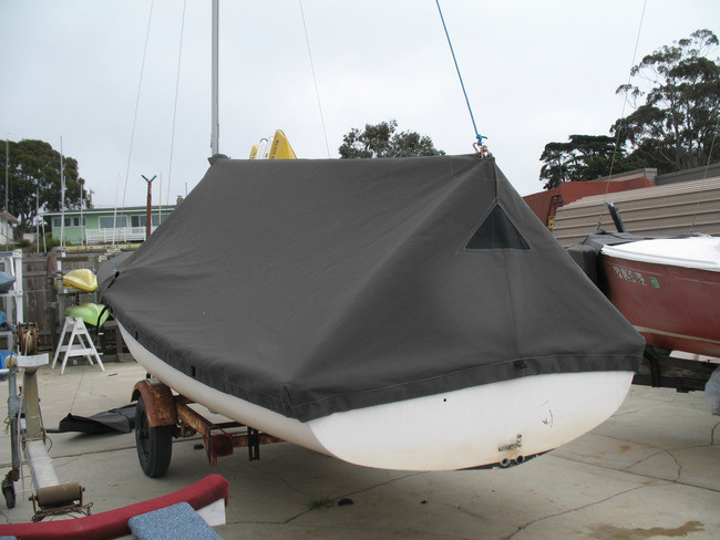 Capri 16.5 Mast Up Tented Cover by SLO Sail and Canvas