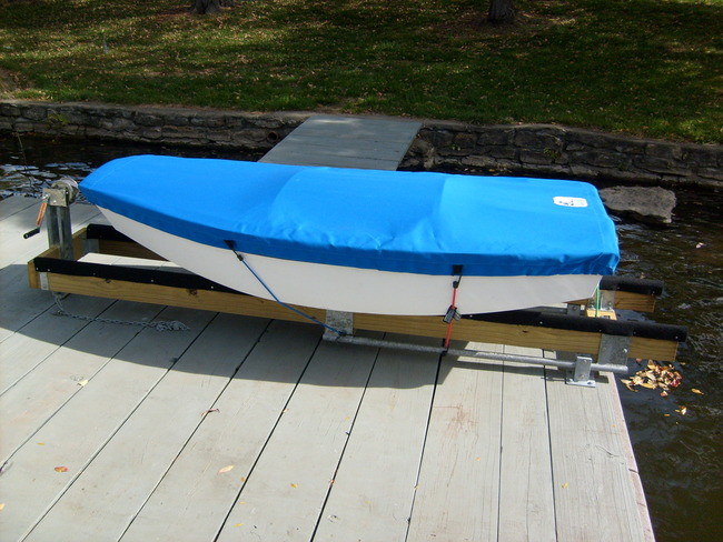 Sailboat Hull Cover made in America by skilled artisans at SLO Sail and Canvas. Cover shown in Polyester Royal Blue. Available in 3 fabrics and many color choices.
