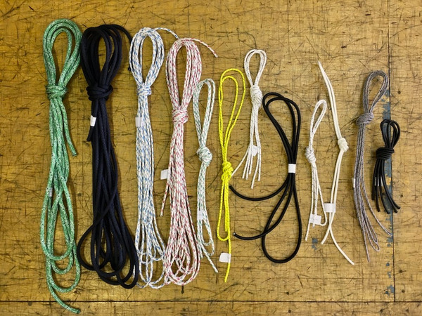 Quality pre-cut & labeled line kit to replace JY-15 running rigging for JY 15 sailboats made from Marlow Bainbridge and/or Samson Rope by SLO Sail and Canvas. 