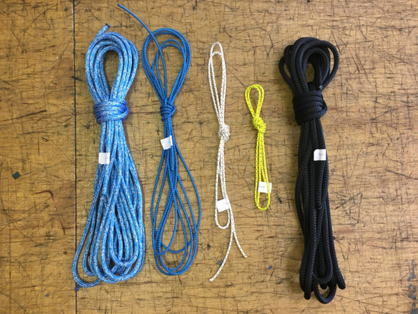 Line kit for a Hobie 14 catamaran made from high quality ropes from Marlow Bainbridge and Samson.