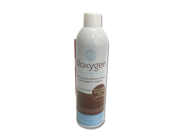 Bloxygen is a useful aerosol to keep unused portion of resins, paints, varnishes, and even food and drinks from spoiling. 