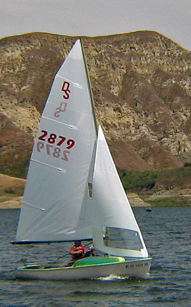Race Level Jib Sail for use with and O'Day Daysailer. Made in the USA by SLO Sail and Canvas. 