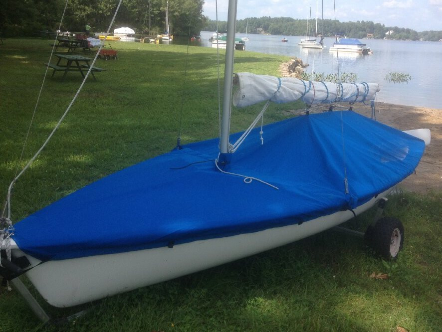 JY 15 Mast Up Flat Cover by SLO Sail and Canvas