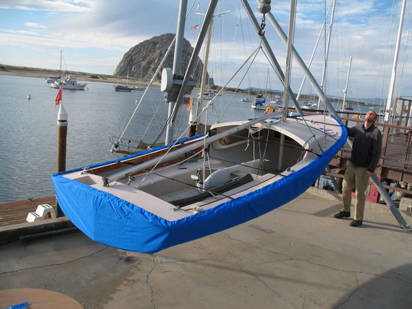 Hull Cover for use with an O'Day Daysailer. Made in the USA by SLO Sail and Canvas. 