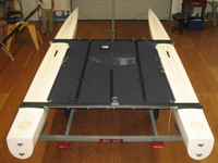 Trampoline to fit a Hobie Miracle 20 catamaran sailboat by SLO Sail and Canvas. 