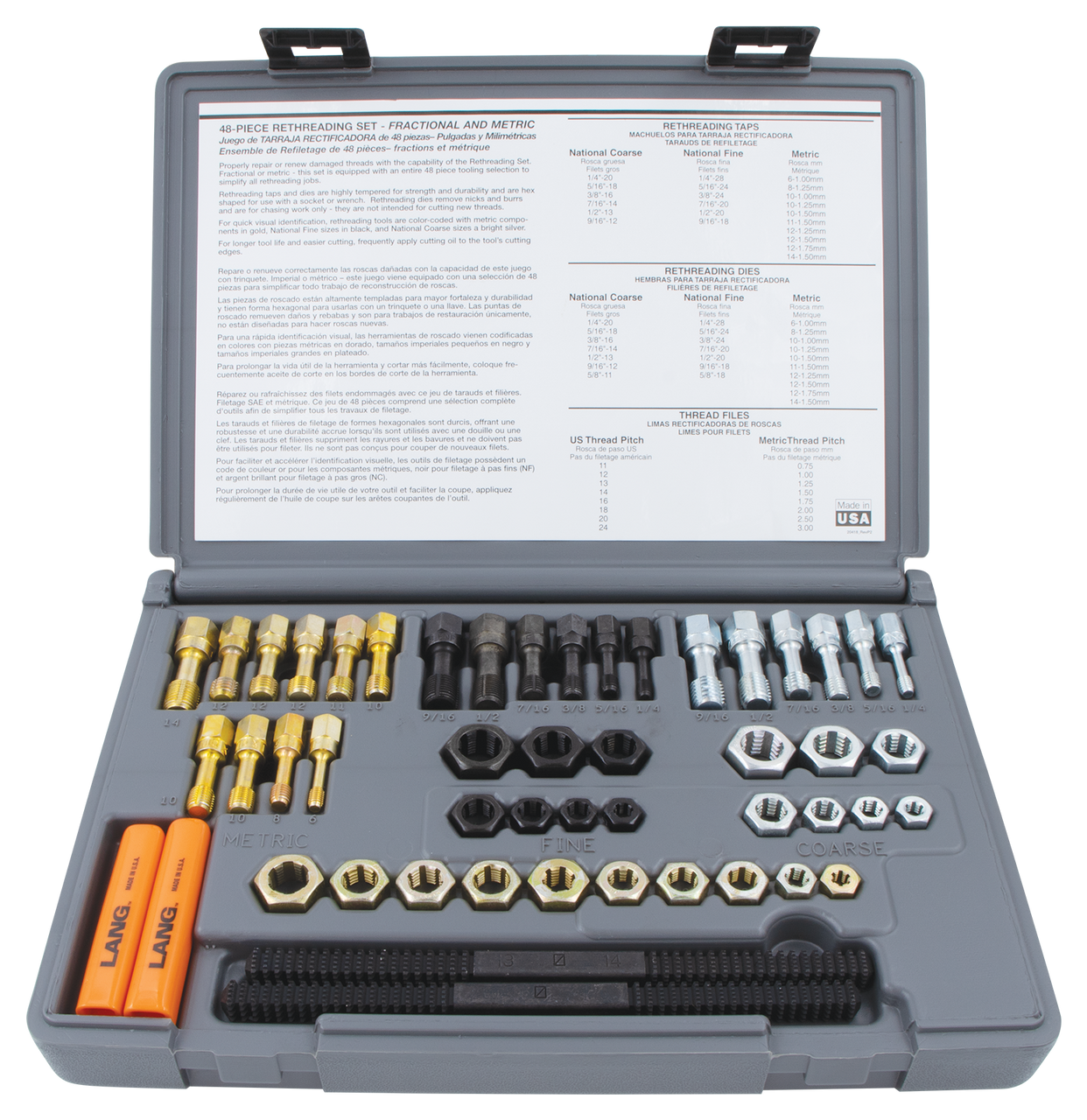 48 Piece SAE and Metric thread Restorer Kit KAS971 Brand New! 48 Piece SAE and Metric thread Restorer Kit KAS971 Brand New!
