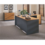 Bush Business Furniture Series C Package Executive L-Shaped Desk Package Natural Cherry - NCPackageH