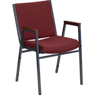 Flash Furniture HERCULES Series Heavy Duty Patterned Stack Chair with Arms Burgundy - XU-60154-BY-GG