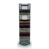 Atlantic Onyx 35 CDs Tower Wall Mounted or Free Standing In Matte Black - 1209