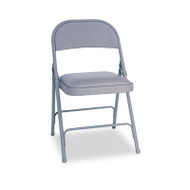 Alera Steel Folding Chair (4 pack) Gray with Padded Seat - FC94VY40G
