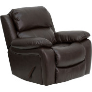 Flash Furniture Brown Leather Large Rocker Recliner/Pillow - MEN-DA3439-91-BRN-GG
