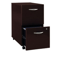 Bush Business Furniture Series C Mobile File Cabinet 2-Drawer Mocha Cherry Assembled - WC12952SU