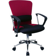 Flash Furniture Mid-Back Burgundy Mesh Office Chair - LF-W23-RED-GG