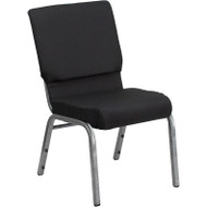 Flash Furniture Hercules Series 18.5 Black Dot Patterned Fabric Chair - FD-CH02185-SV-JP02-GG
