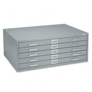 Safco Five-Drawer Steel Flat File 42 x 30 - 4996GRR