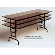 Correll Melamine Top Folding Table Adjustable Height  24 x 48  - CFA2448M