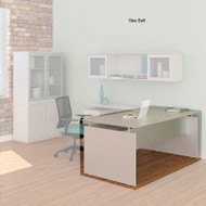 Mayline Medina Textured Sea Salt Executive Furniture Set Office Furniture Set Executive Furniture Furniture Layout