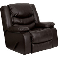 Flash Furniture Brown LeatherSoft Large Rocker Recliner/Pillow - MEN-DSC01078-BRN-GG