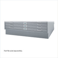 Safco Low Closed Flat File Base for Flat File 4986 & 4996 Gray Finish- 4997GRR