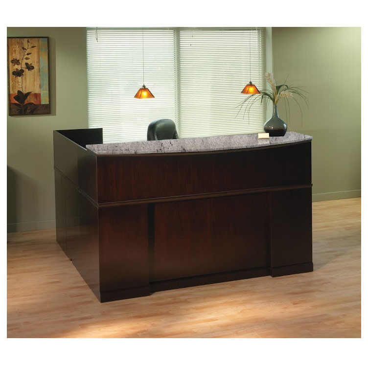 Mayline Srcsrm Sorrento Reception Desk Granite Counter Top Left