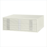 Safco 10-Drawer Steel Flat File 42 x 30 White Finish - 4986WHR