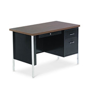 Alera Single Pedestal Steel Desk 45" x 24" - SD4524BM