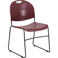Flash Furniture HERCULES Series High Density Ultra Compact Stack Chair Burgundy - RUT-188-BY-GG
