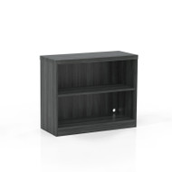 Mayline Aberdeen Bookcase 2-Shelf Gray Steel - AB2S36-LGS