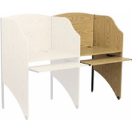 Flash Furniture Add-On Study Carrel in Oak Finish - MT-M6202-OAK-ADD-GG