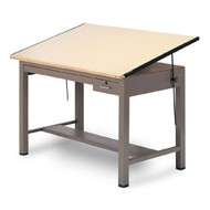Mayline Ranger Steel Four-Post Drafting Table with Tool and Shallow Drawers 48 - 7734B