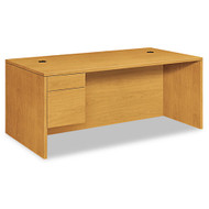 HON 10500 Series Single 3/4 Pedestal Desk 72" Left, Assembled - 10586LCC