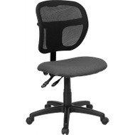 Flash Furniture Mid Back Mesh Task Chair with Gray Fabric Seat - WL-A7671SYG-GY-GG