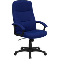 Flash Furniture High Back Navy Fabric Executive Swivel Office Chair - BT-134A-NVY-GG