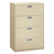 HON 600 Series 36" 4-Drawer Metal Lateral File Cabinet - 684L