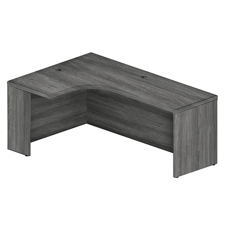 Mayline Aberdeen Extended Corner Desk Table 72 Left Gray Steel Aec72l Lgs