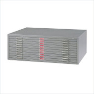 Safco 10-Drawer Steel Flat File 42 x 30 Gray Finish - 4986GRR