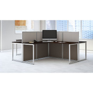 Bush Furniture Easy Office L-Shaped Desk 60" 4-Person - EOD760MR-03K