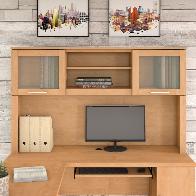 Bush Wc81431 Somerset Hutch For L Desk 60 Maple Cross Ships Free