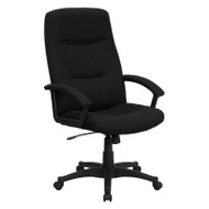 Flash Furniture High Back Black Fabric Executive Swivel Office Chair - BT-134A-BK-GG