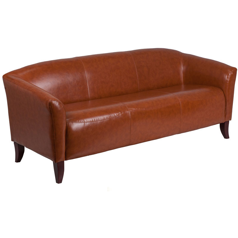 Flash Furniture Hercules Imperial Series Cognac Leathersoft Sofa 111 3 Cg Gg