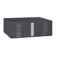 Safco 10-Drawer Steel Flat File 42 x 30 Black Finish - 4986BLR