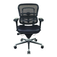 Raynor Ergohuman Low Back Leather and Mesh Chair - LEM6ERGLO