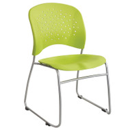 Safco Reve Sled Base Round Back Stacking Chairs (2-Pack) Green - 6804GN